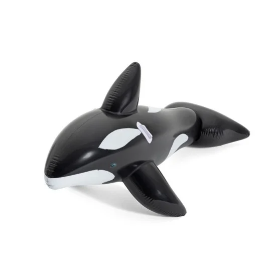 Bestway 2.03m x 1.02m jumbo whale ride-on (contents:1 ride-on, repair patch) age 3